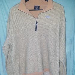  Lee Sport NY Giants Fleece Zip Up Pullover w Beige Denim Trim