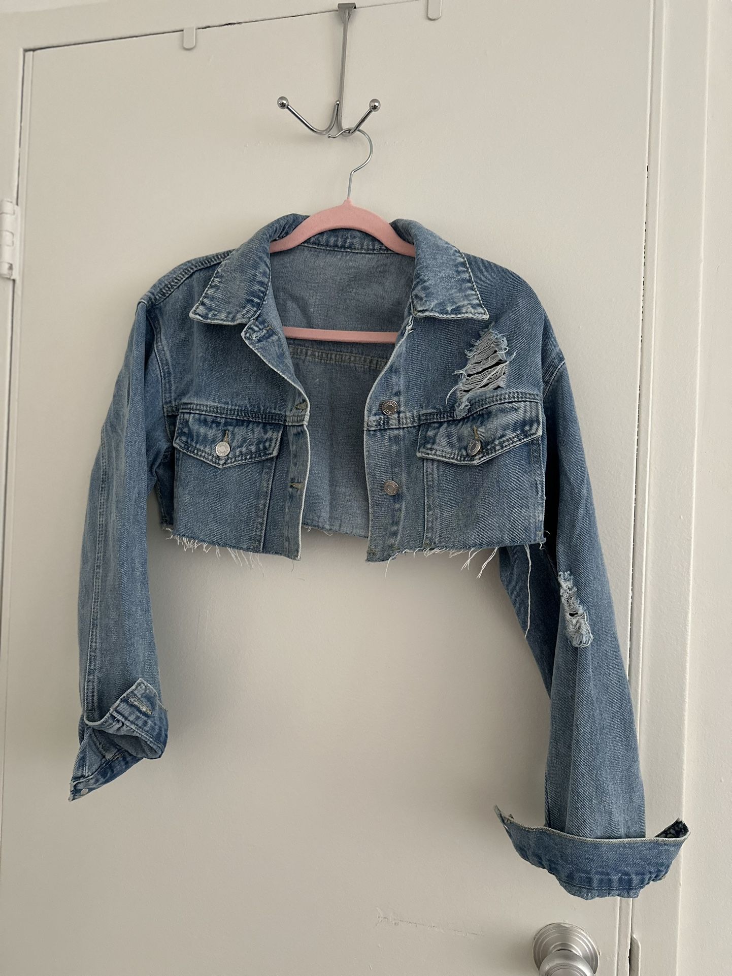 CROP JEAN JACKET - SIZE XS