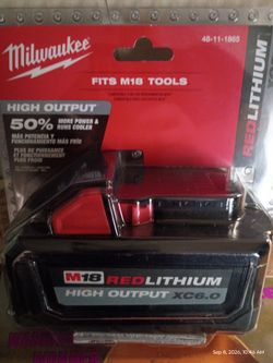 Milwaukee M18 XC 6.0 Red Lithium Battery