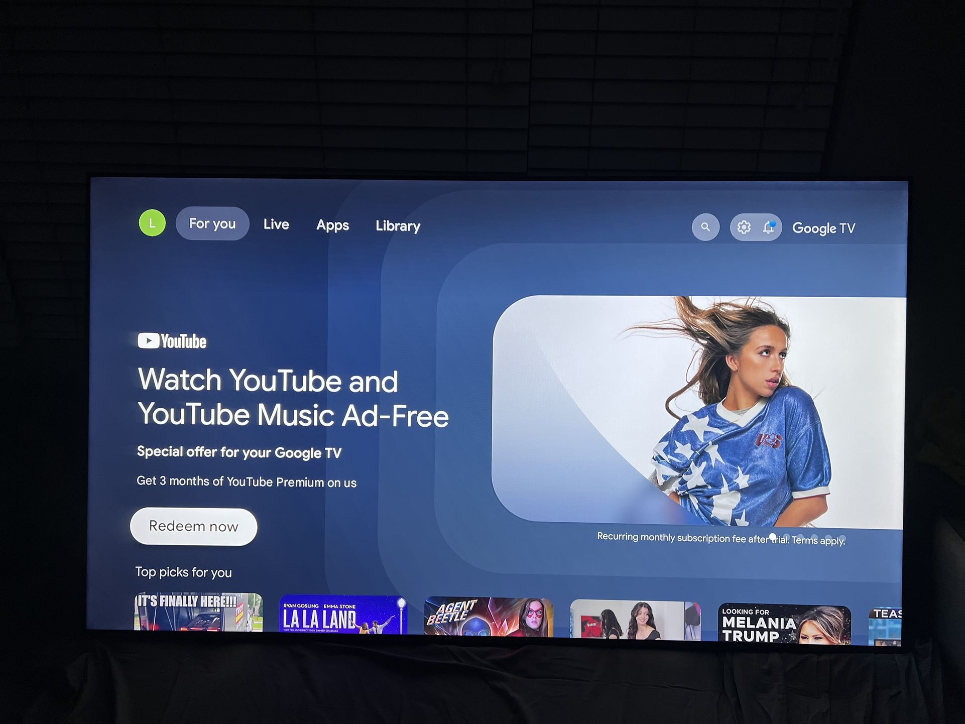 75 Inch QLED TCL Smart TV