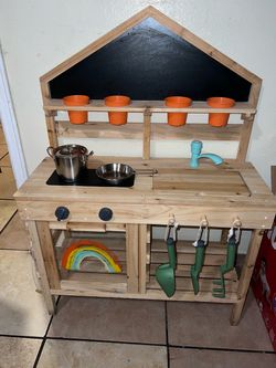 Wooden Kids Mud Kitchen Play Set