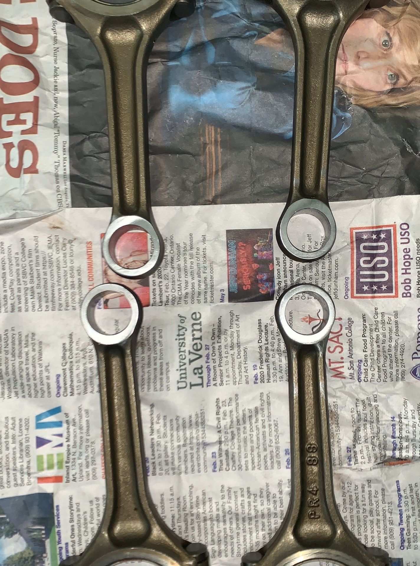 Honda Acura B20 B18B OEM PR4 Rods They are already modified to install Civic Type R Pistons