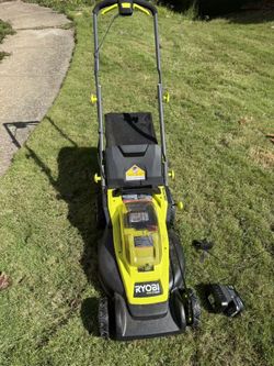 RYOBI ONE+ HP 18V 16" Cordless Lawn Mower w/ Battery & Charger - Great Cond!