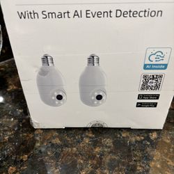 New Smart Security 2 Pack light bulb security camera by Rocktone. wireless  wifi indoor: outdoor for home