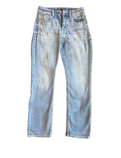 BKE Buckle Jeans Men’s Sz 29x30 Dark/Medium Wash Jake Straight Distressed