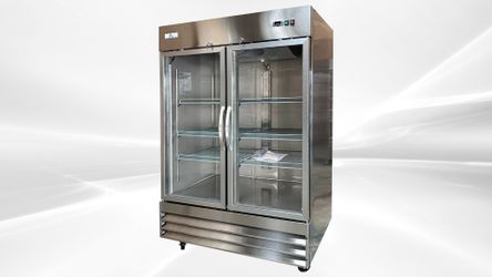 NSF 2Glass Door Stainless Steel Commercial Freezer CFD-2FFGSS