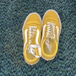 Gold/Yellow Vans size 9 