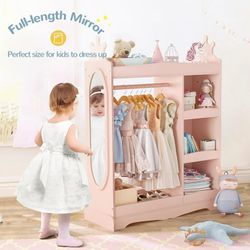 Kid Dress Storage With Mirror 