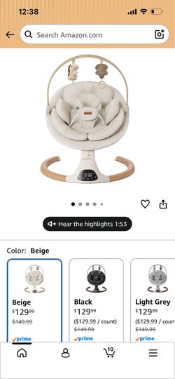 Baby swingset