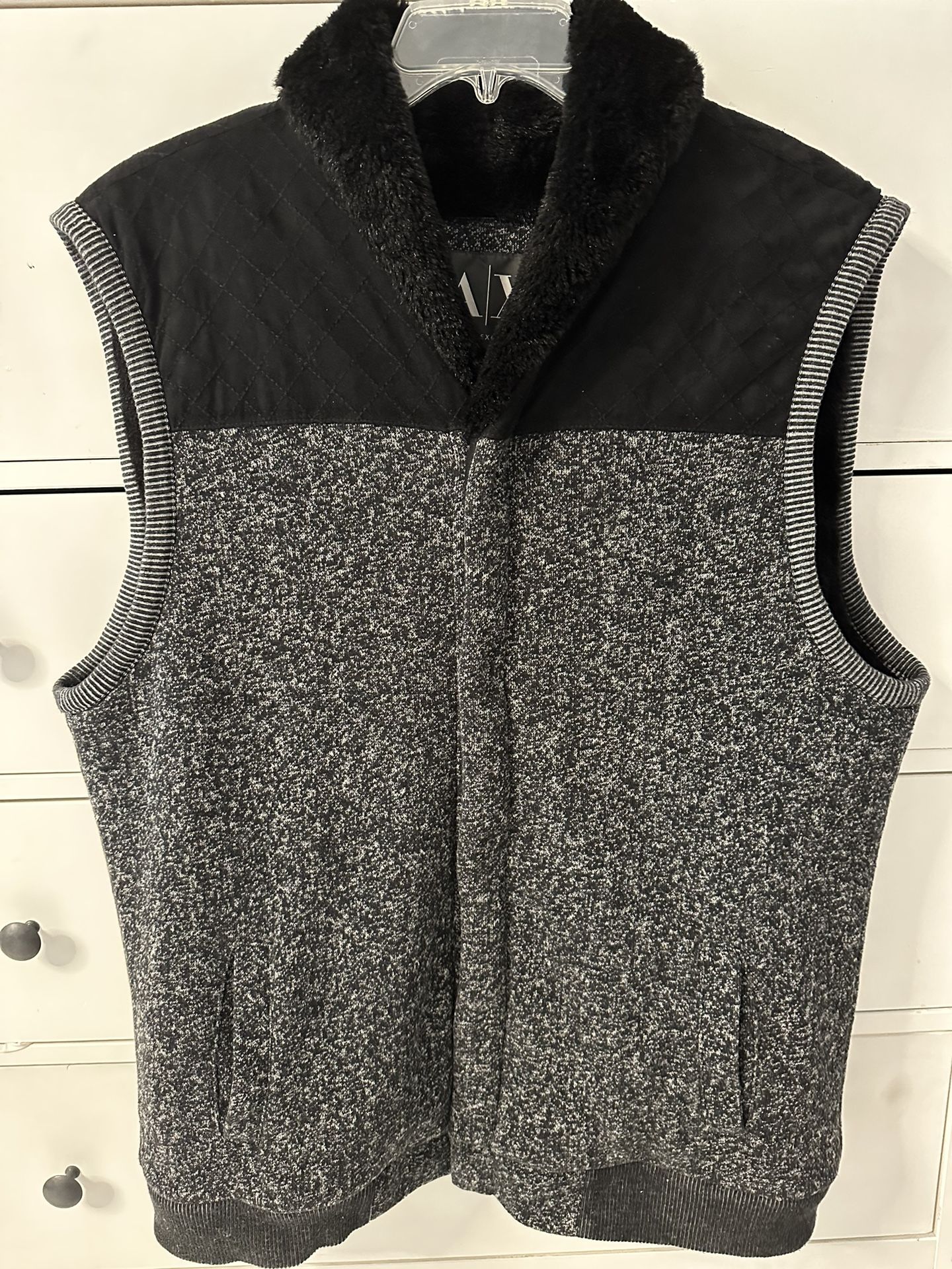 Armani Exchange A|X Mens Fur Vest/Jacket