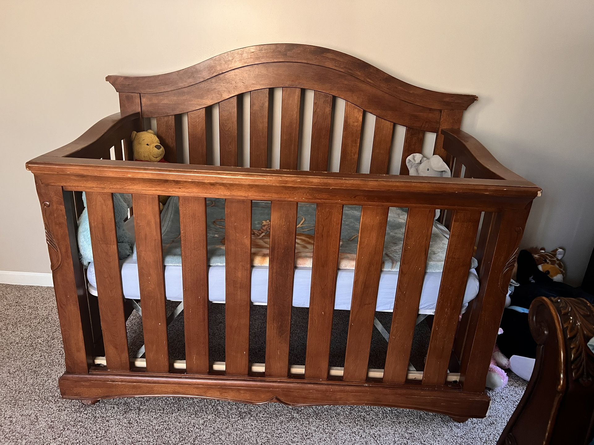 Up For Sale Real Wood Baby Crib 