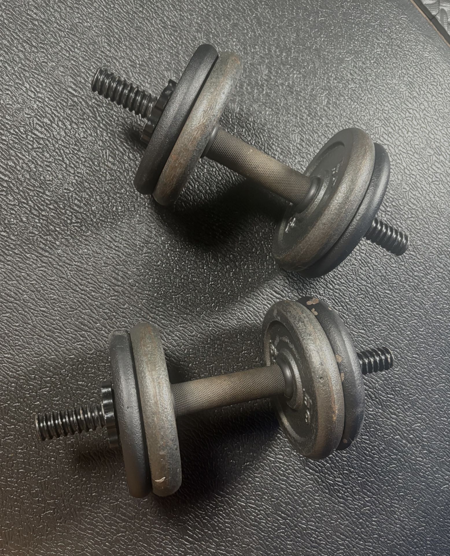 Set of Cast Iron Dumbbells.   54 #