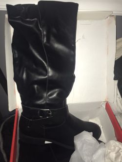 Black calf boots 9.5
