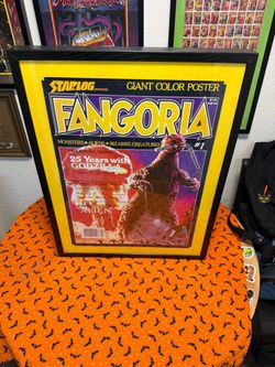 Godzilla vintage fangoria custom framed poster