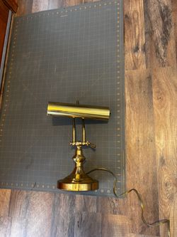 Brass Banker Piano Desk Lamp
