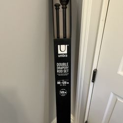 Umbra Double Drapery Rod Set 