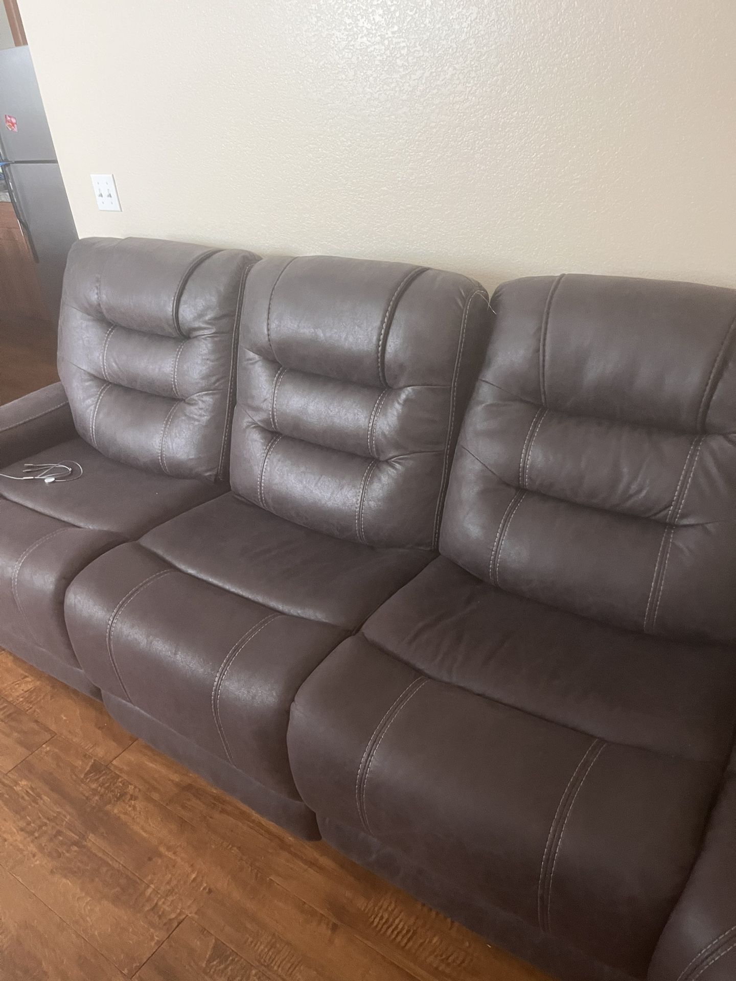 Dual Power Recline Couch