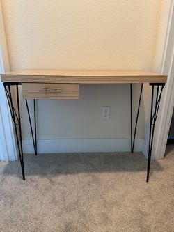 Vintage Mid-Century Desk with Hairpin Legs