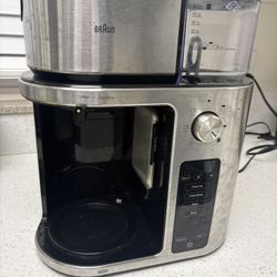 Coffee Maker (Hot + Cold Brew, Warm Plate,Self Clean) W/grinder