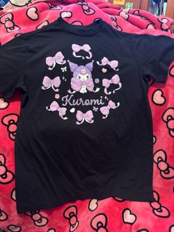 Kuromi Graphic T-Shirt Black Medium