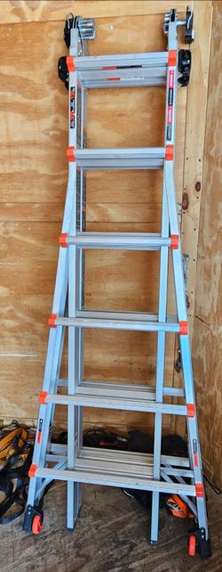 LITTLE GIANT LEVELER LADDER WITH LEG ROLLERS.....26 FT....NEW....$ 250