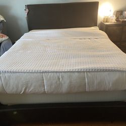 Comfy bed, headboard, and platform