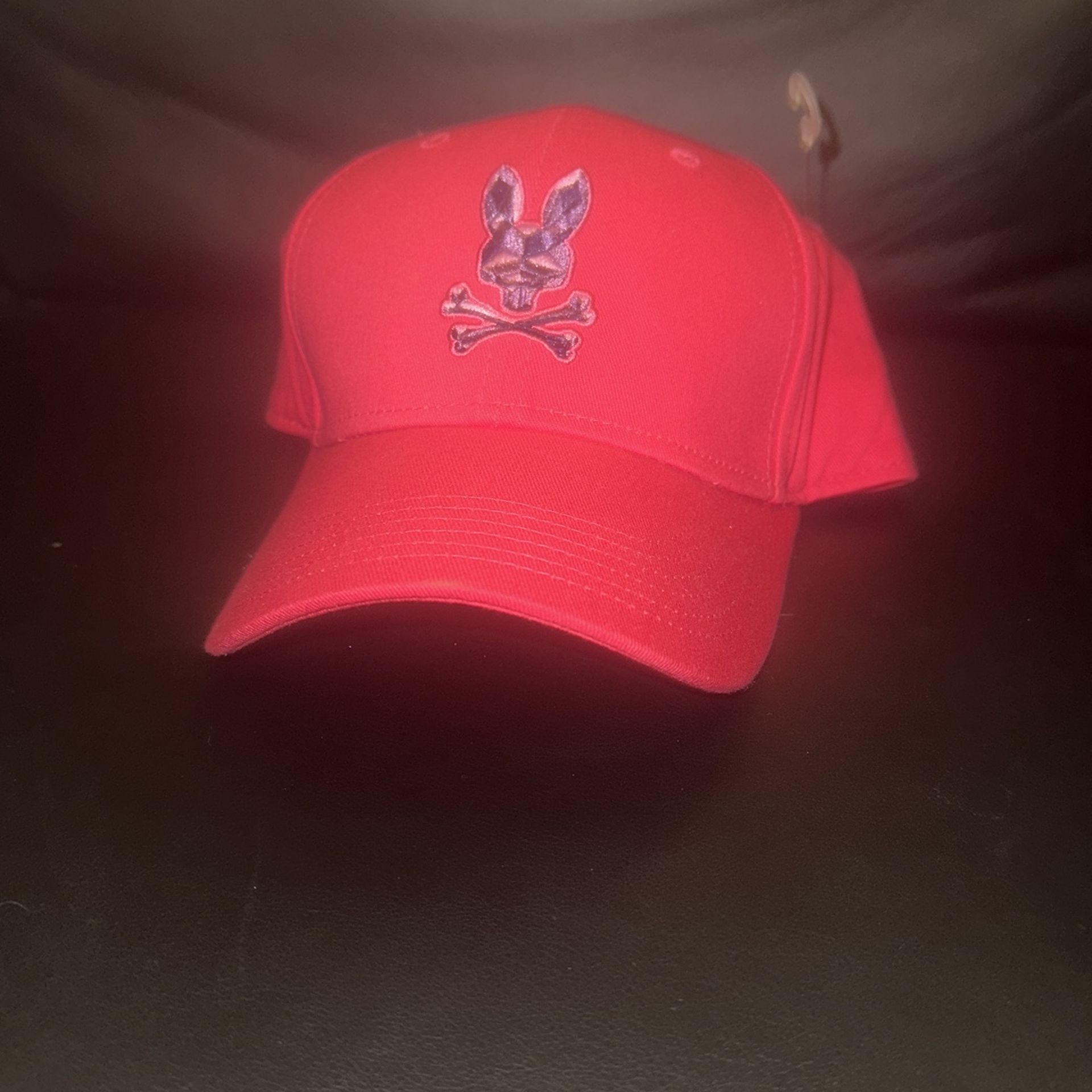 Psycho Bunny Hot Pink SnapBack Hat w/ Purple Psycho Bunny Logo