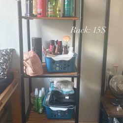 Wooden  Beauty Supplies  Rack 