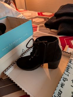 Black Lace up Boots