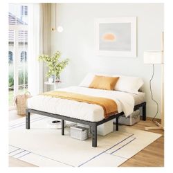 $35 Bed Frame With Free Black Nightstand 