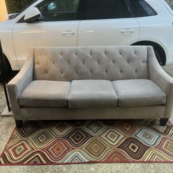 🛋️ Gray 3-Seater Sofa Couch – Clean & Super Comfortable! 🛋️