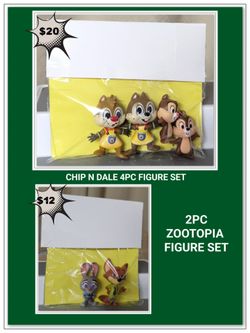 ZOOTOPIA CHIP N DALE FIGURE SETS
