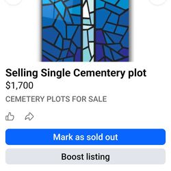 Selling Single Cementery Plot