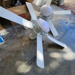 TWO 21" White Ceiling Fans 