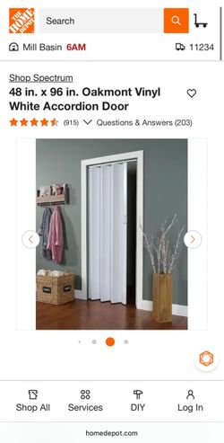 Vinyl White Folding Door 4 ft. X 8 ft.
