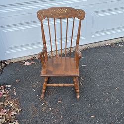 Kids Rocking Wood Chair