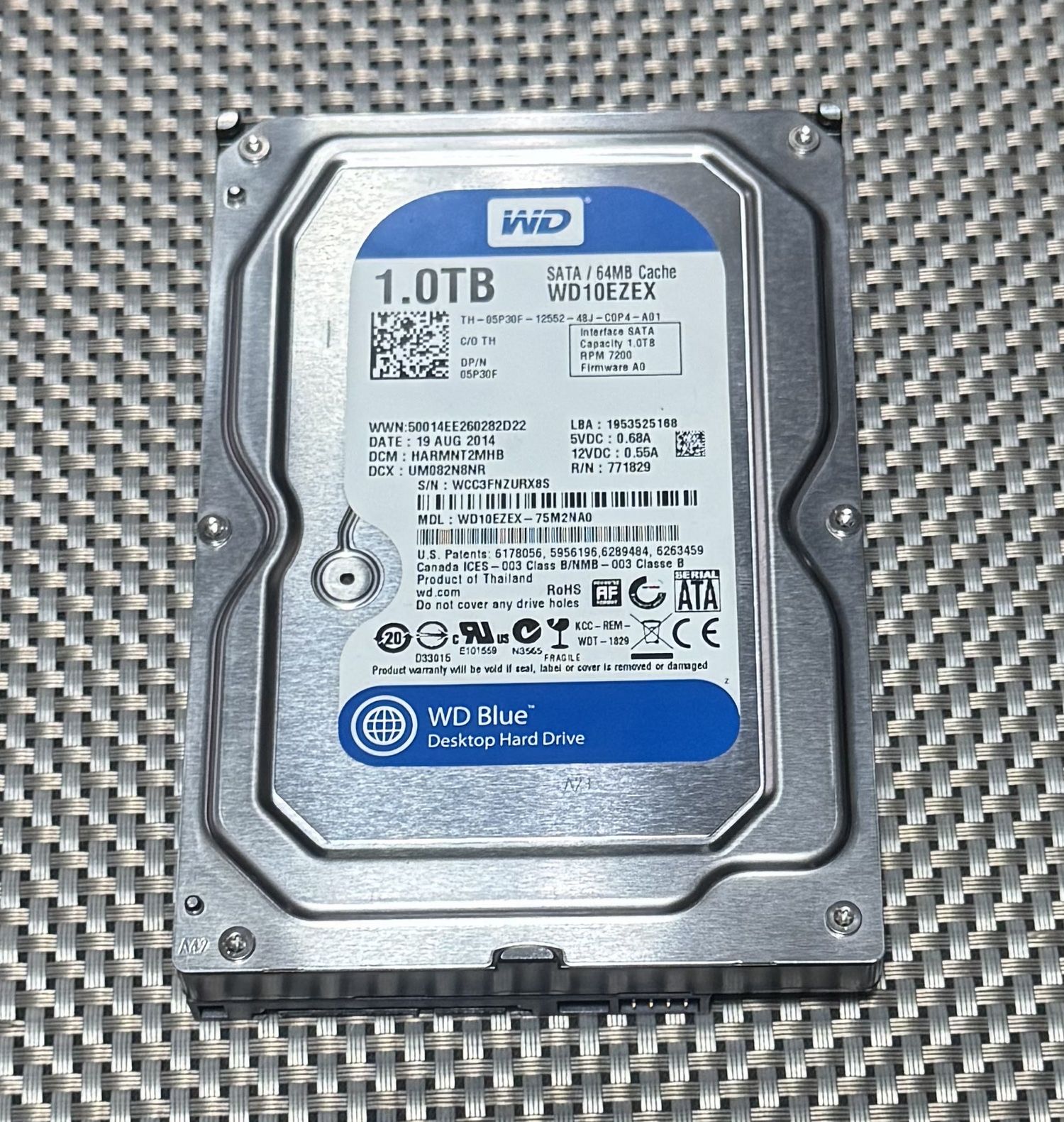 WD Blue 1TB Like New 3.5”