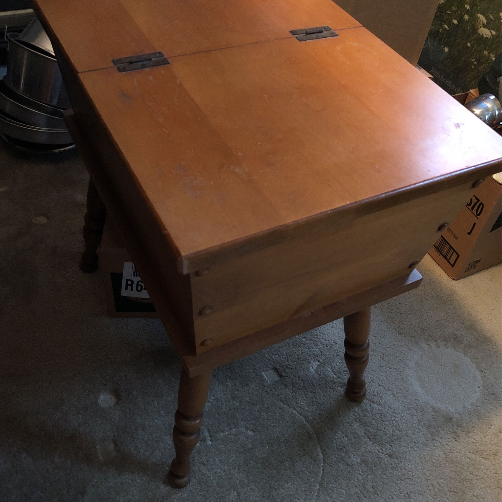 Wood Bread Table - Storage Table
