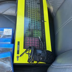 steel series aerox 3 wired and corsair k55 rgb pro