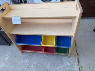 Toy box with shelf
