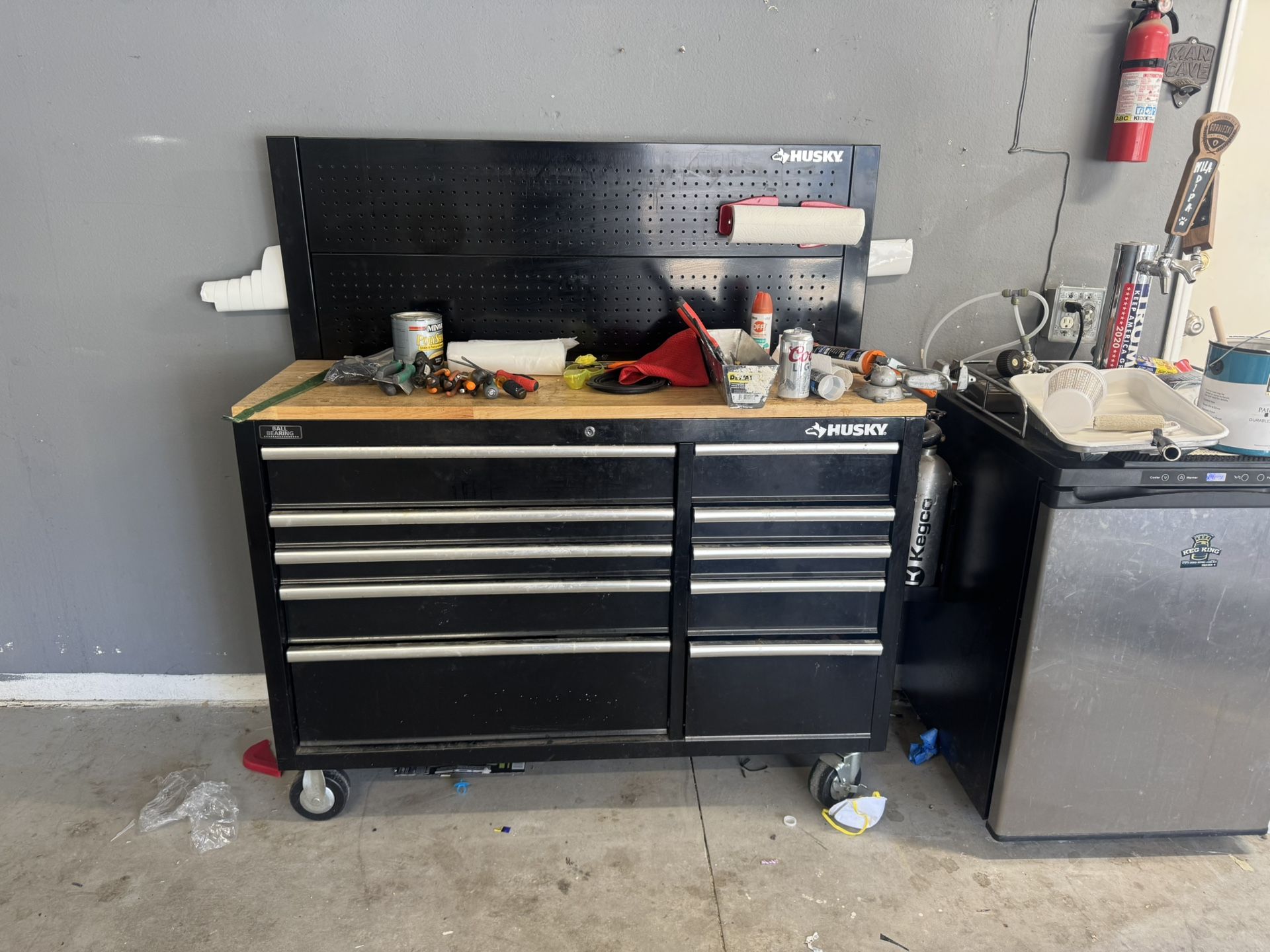 Husky Tool Box With Peg Board 