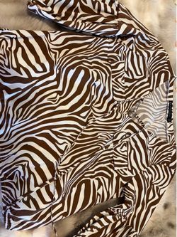 New York and Company Animal Print Blouse