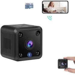 Mini Spy Camera, WiFi Wireless Hidden Camera, HMP HD Small Home Security Camera with 32G Memory Card, Night Vision, Motion Detection, Recharge