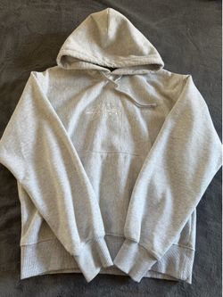 Stussy Light Gray Embroidered Hoodie