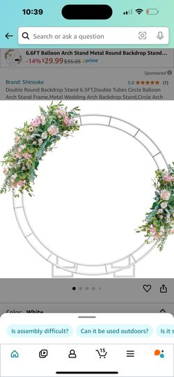 Metal Balloon Arch Heavy Duty 8.5 Ft