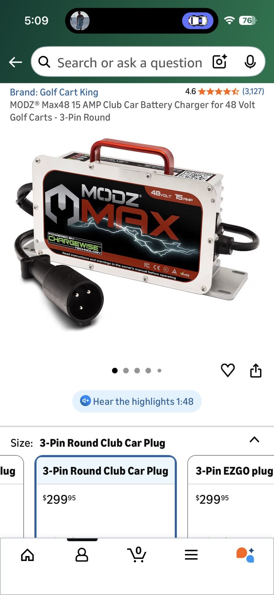 Club Car 48v Charger