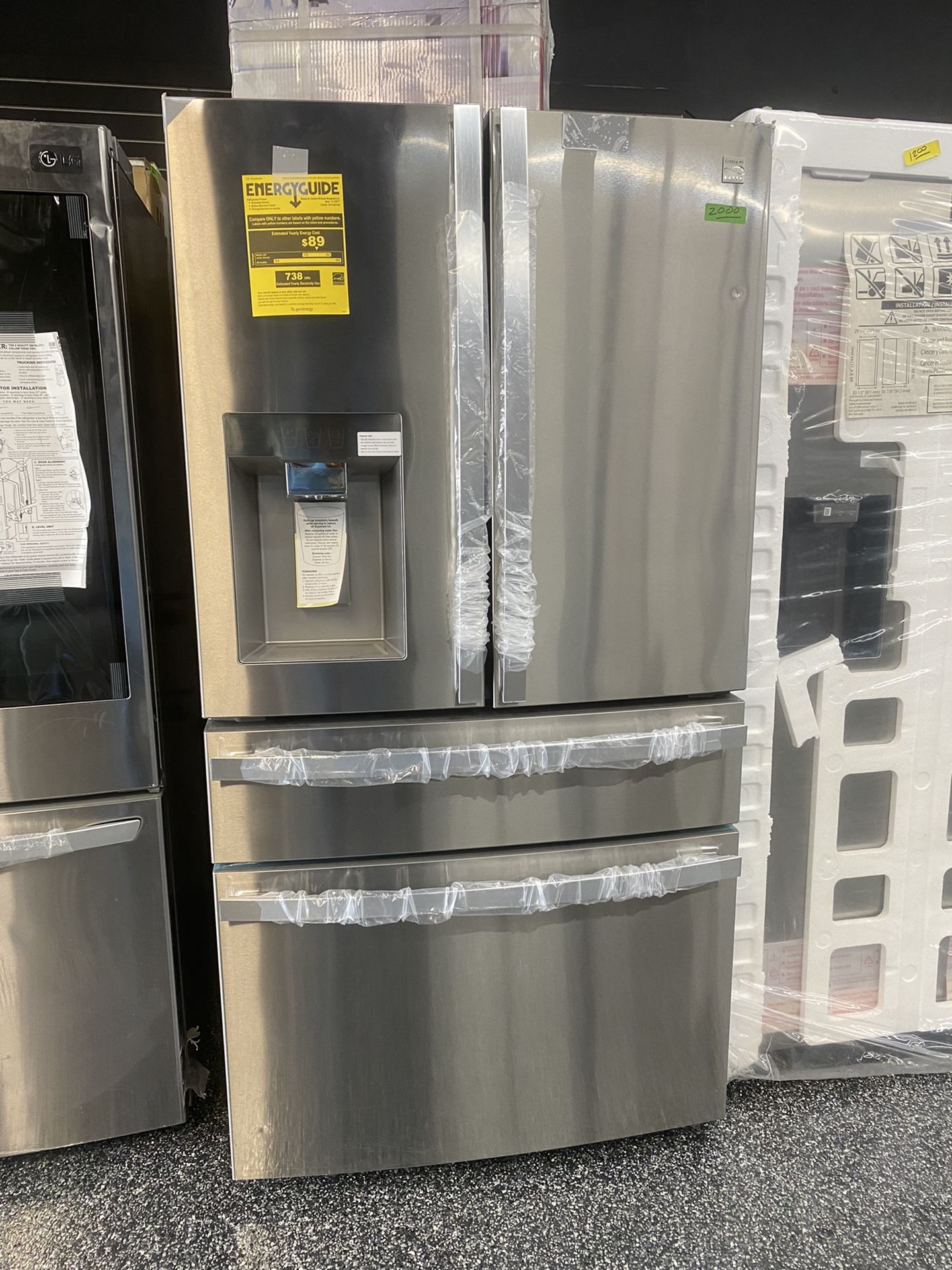 Stainless Steel Kenmore Elite 4 Door French Door...