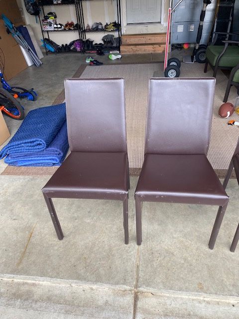 Wooden leather kitchen chairs