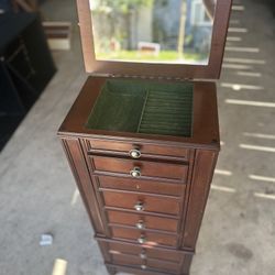 Brown Wooden Hidden Compartments Dresser