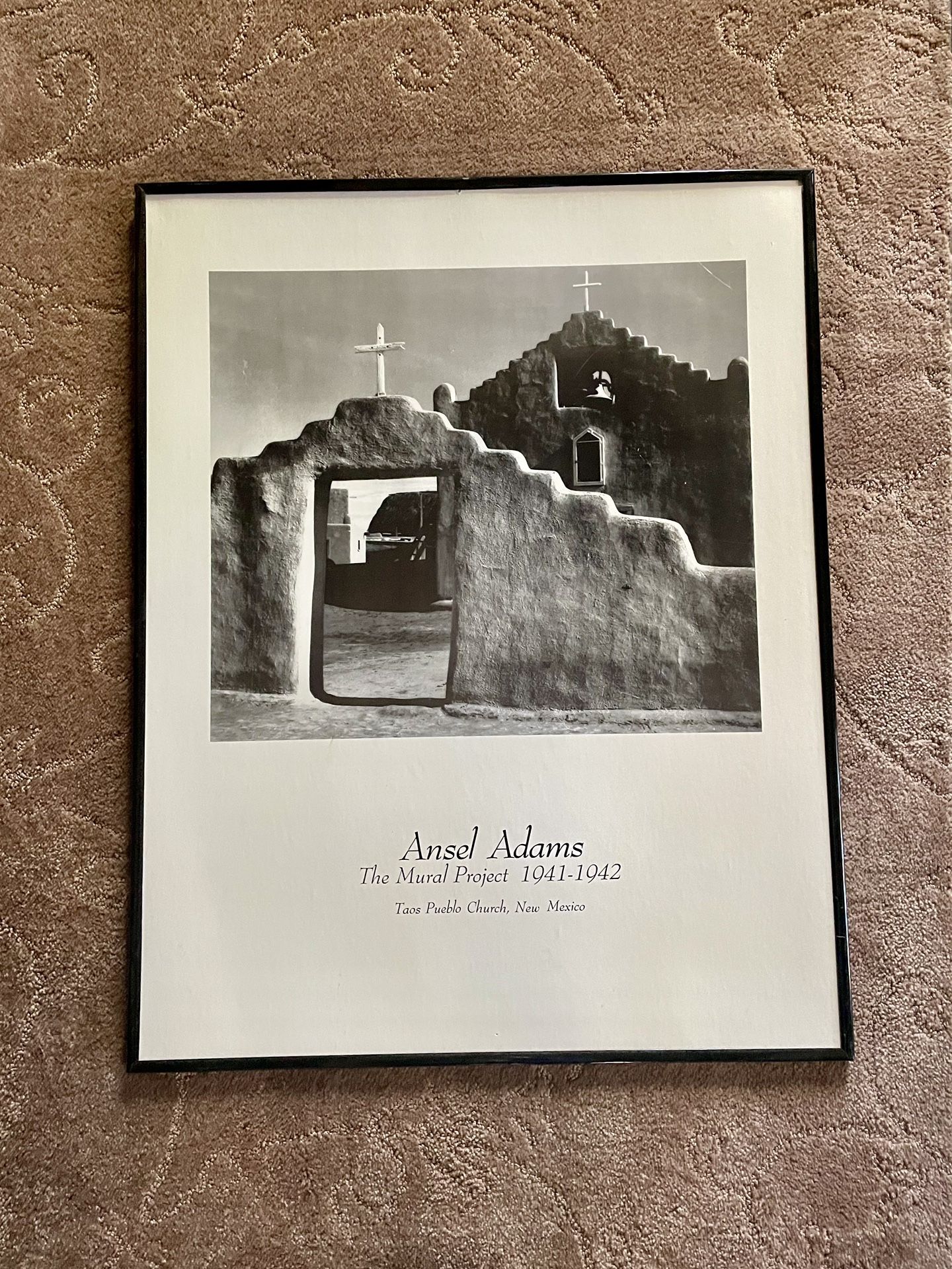 Large Ansel Adams print on cardboard